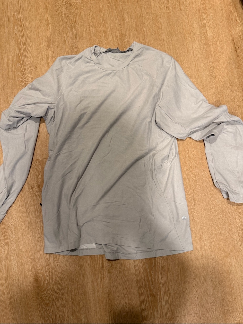 Men's Long Sleeve Crew - Light Gray